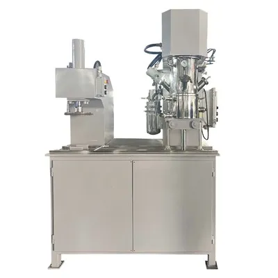 퍼티 수지 에폭시를 누르는 실험실 믹서